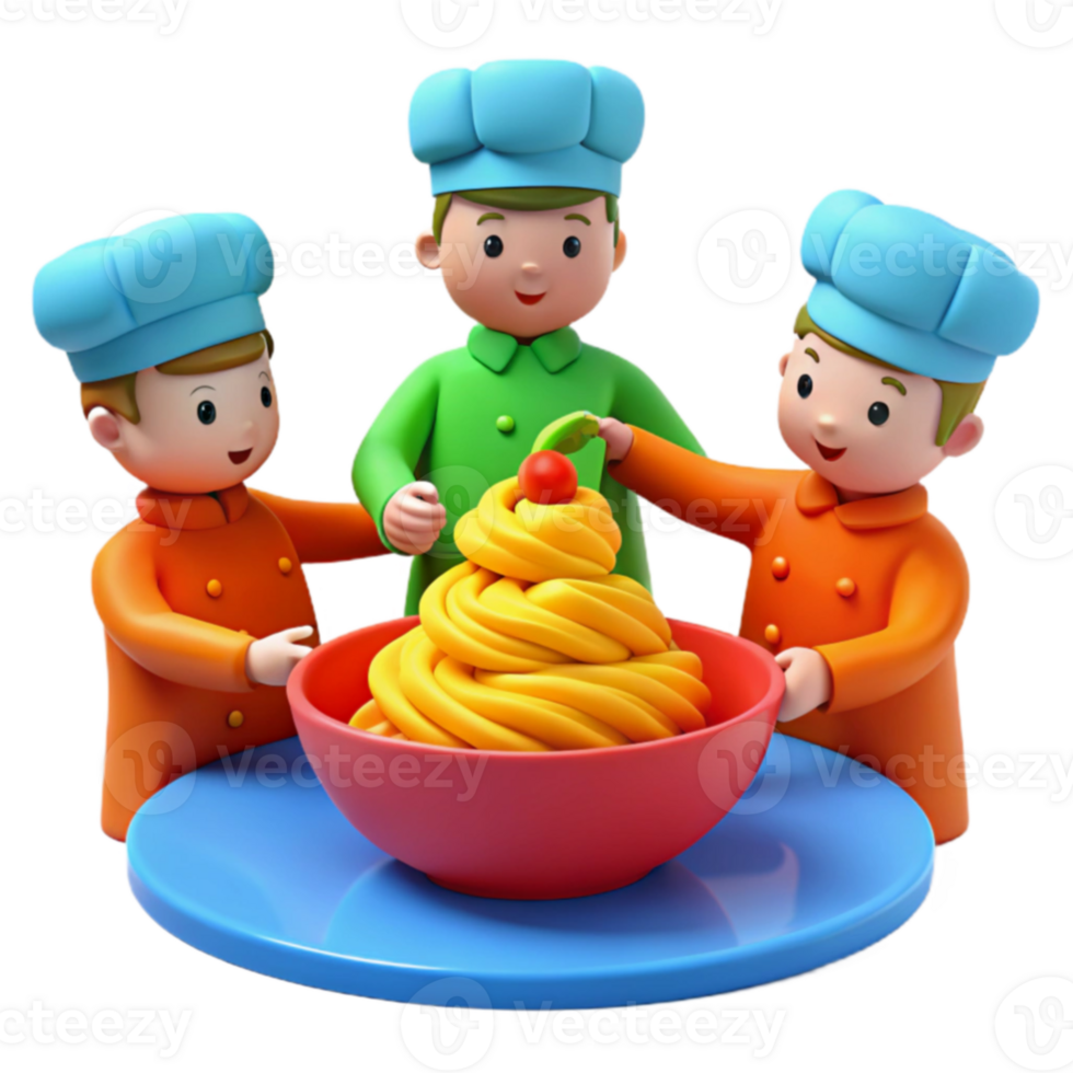 Chefs Making Noodles png