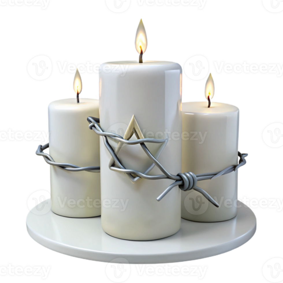 Candles Wrapped in Barbed Wire png