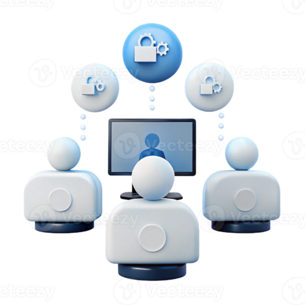 Secure Online Meeting with Participants png