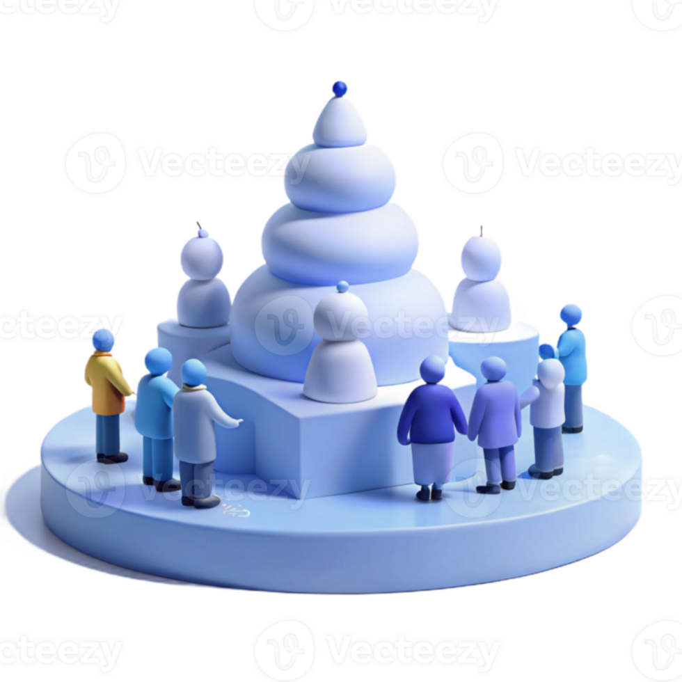Snowman Building Fun png