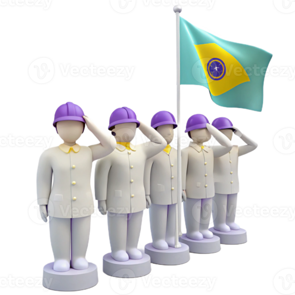 Saluting Figures Flag png