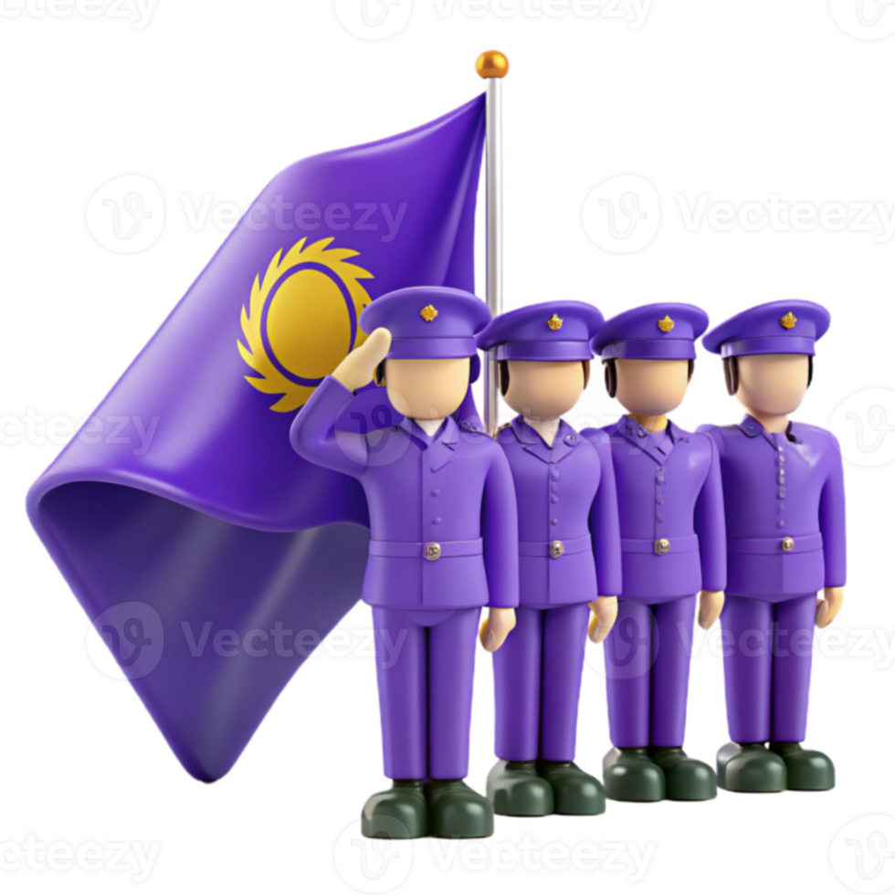 Soldiers Saluting Flag png