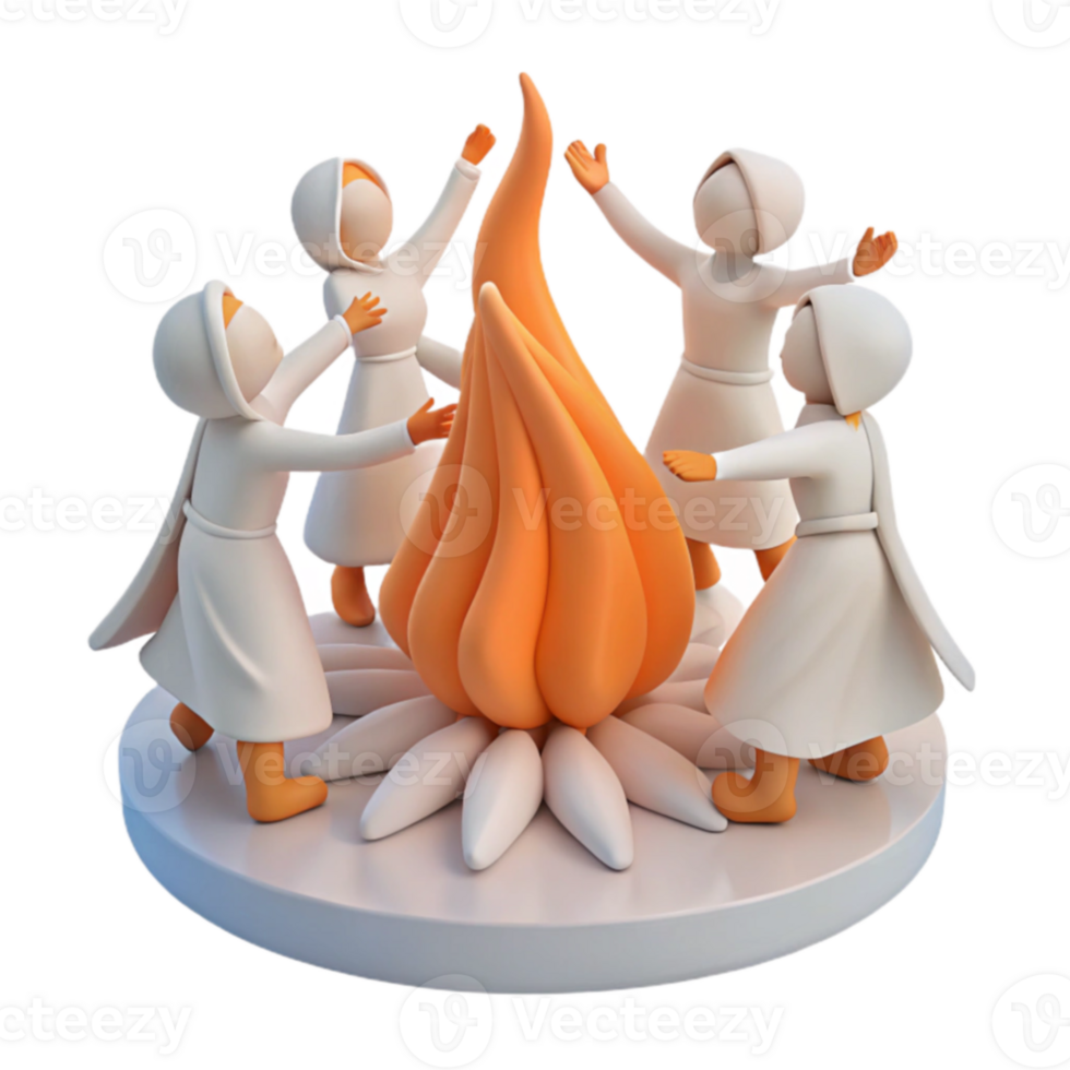 Dancing Around Fire png