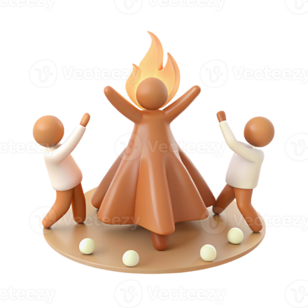 Dancing Around Fire png