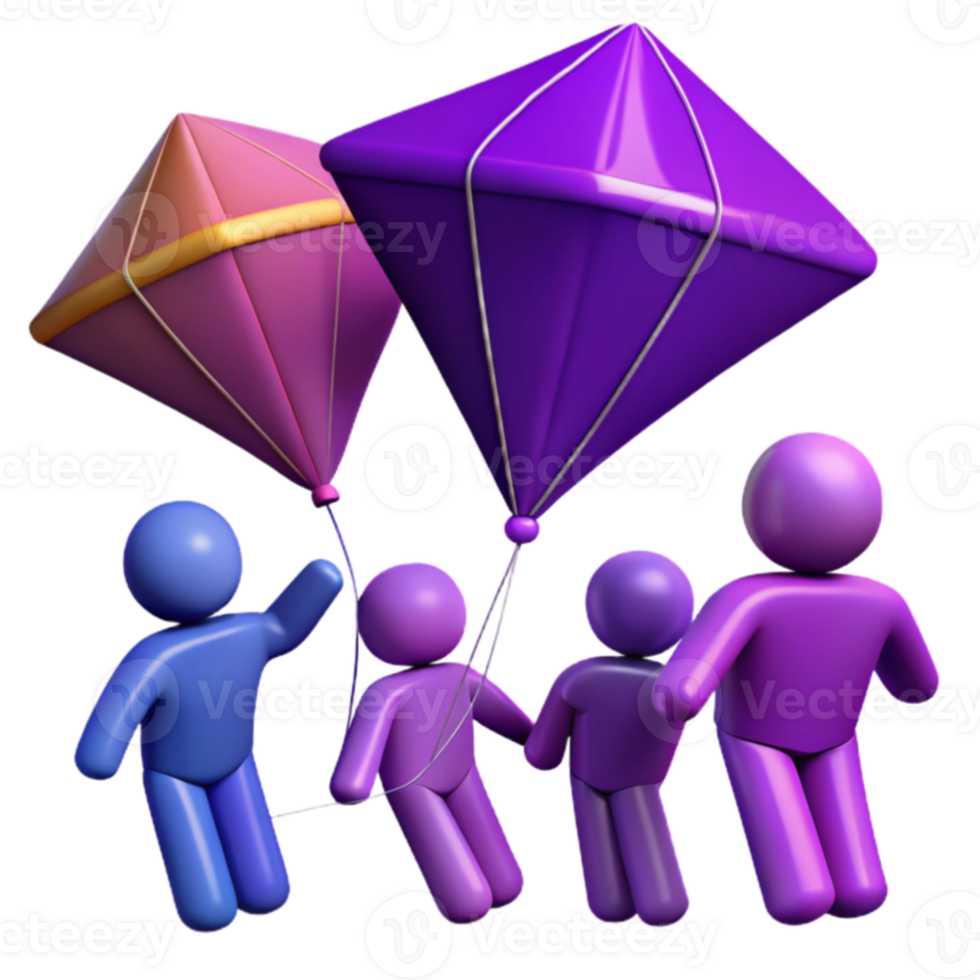 Friends Flying Kites png