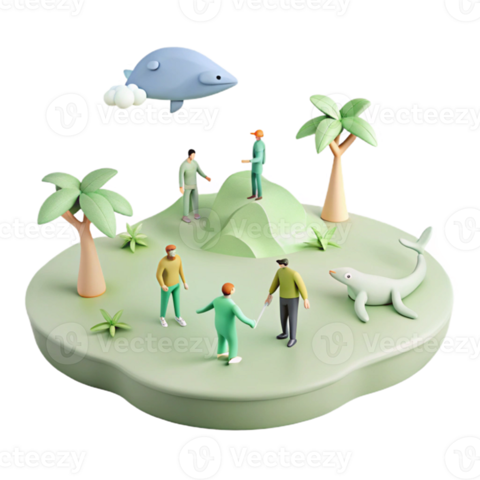 Island Life 3D Characters and Nature png