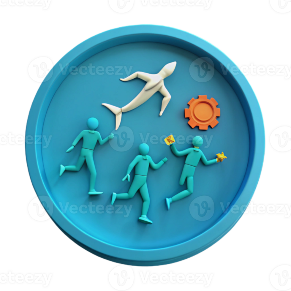 Running People Airplane png