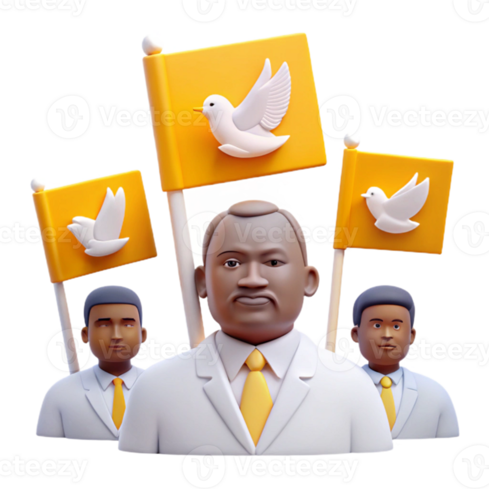 Peace Dove Flags with Men png