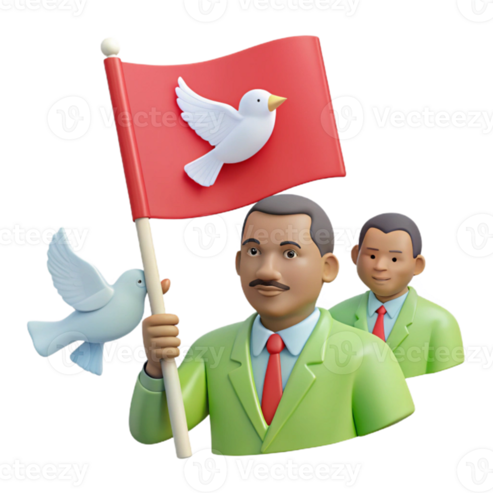 Peace Dove Flag 3D png