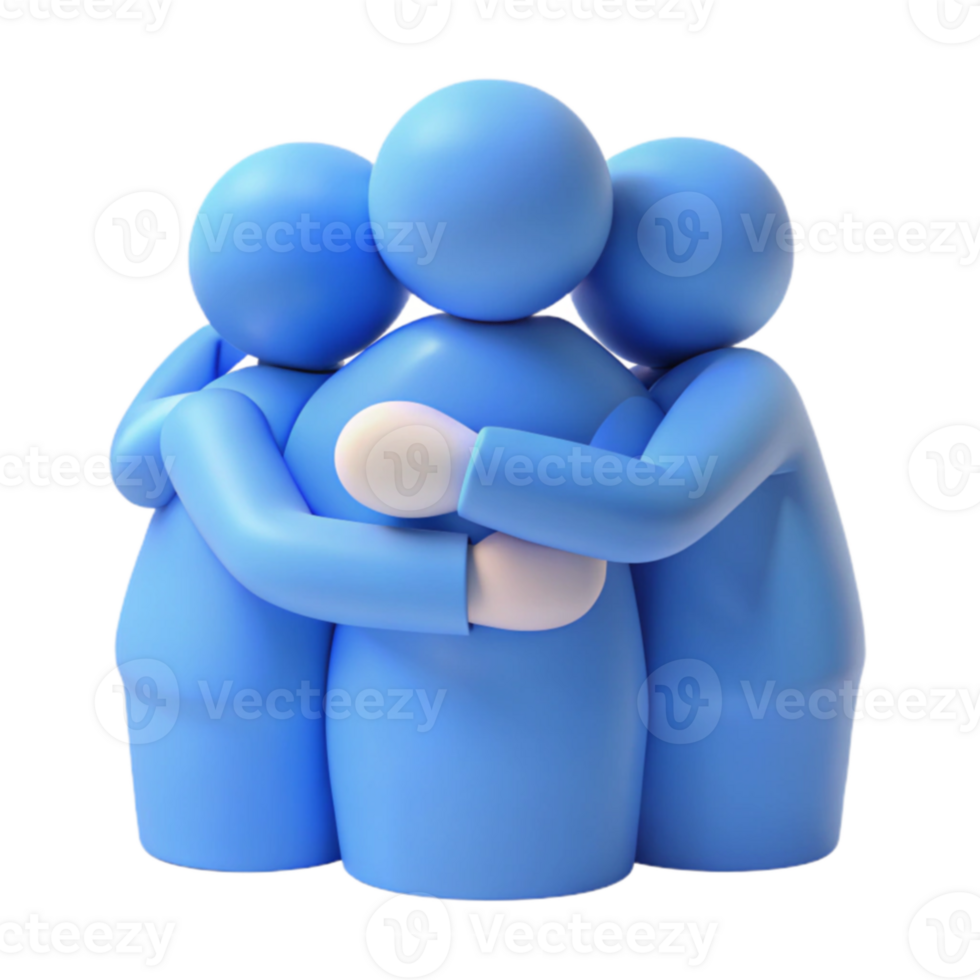 Three People Hugging png