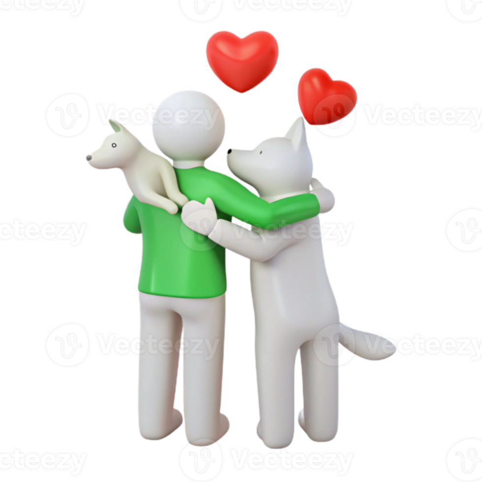 Love Friendship 3D Illustration png