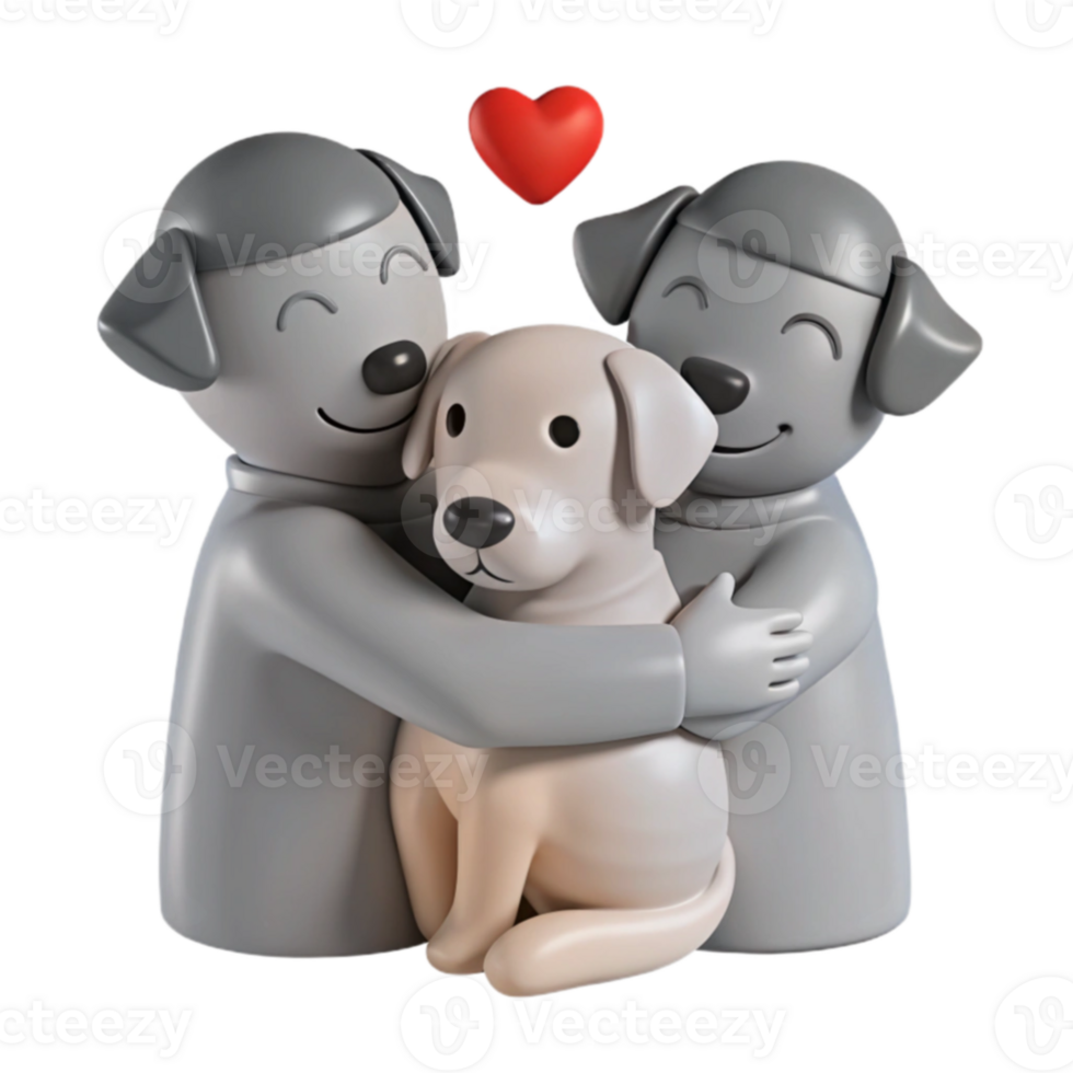 Cute Dog Friends Hug png