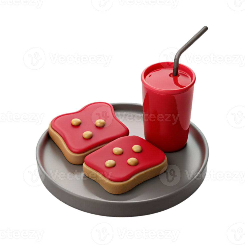 Toast Juice 3D Render png
