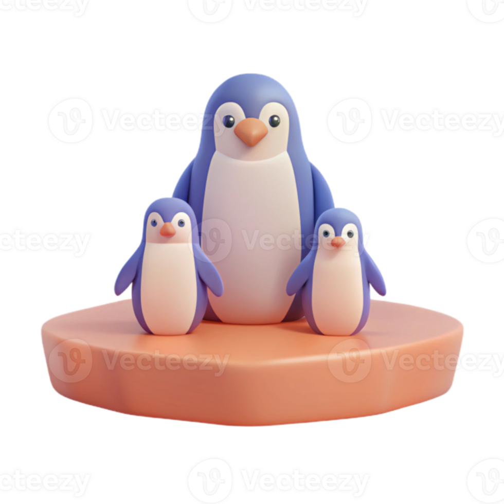 Cute Penguin Family png
