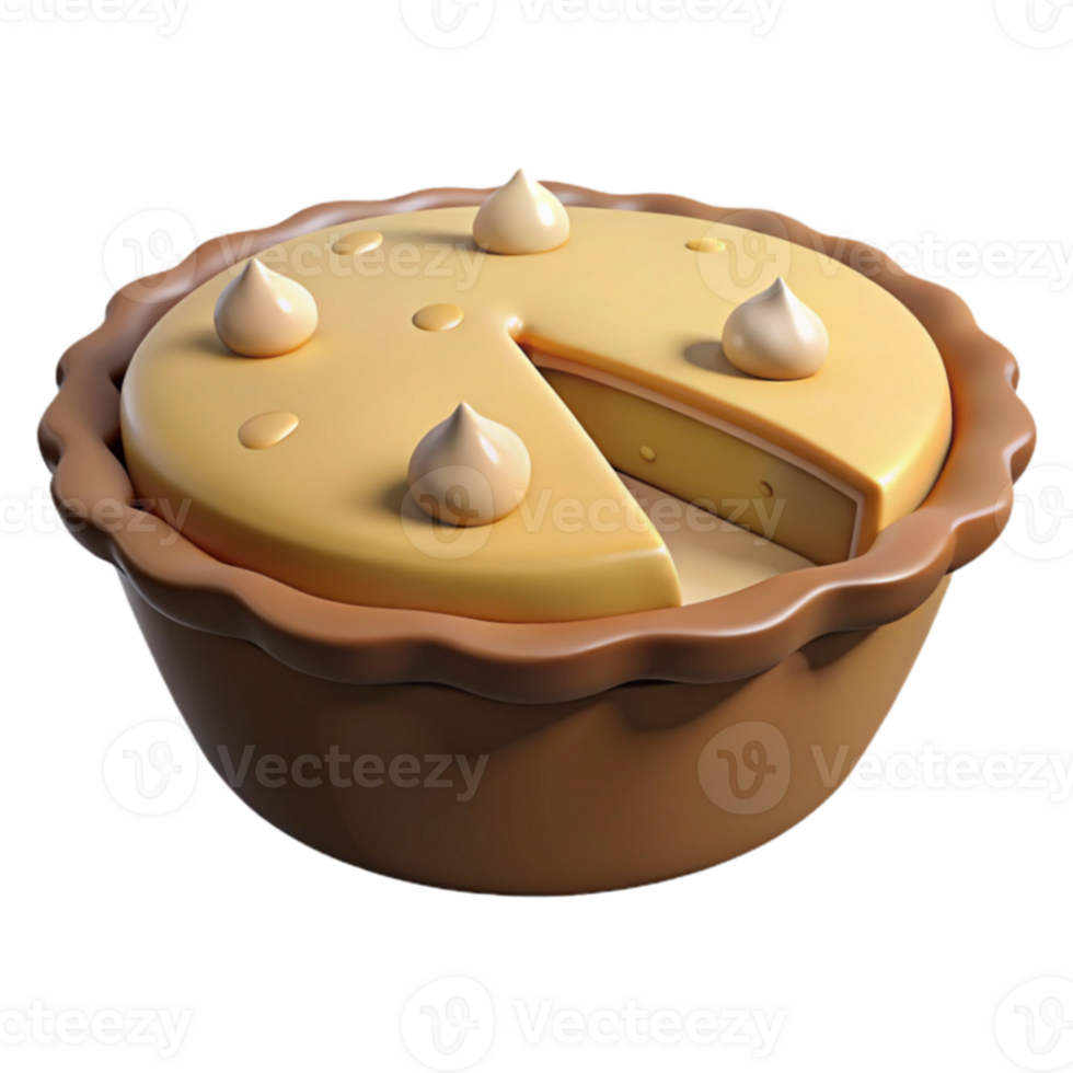 Delicious Pie with Whipped Cream png