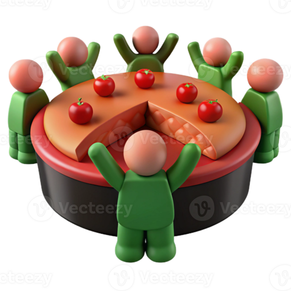 Sharing a Pie with Friends png