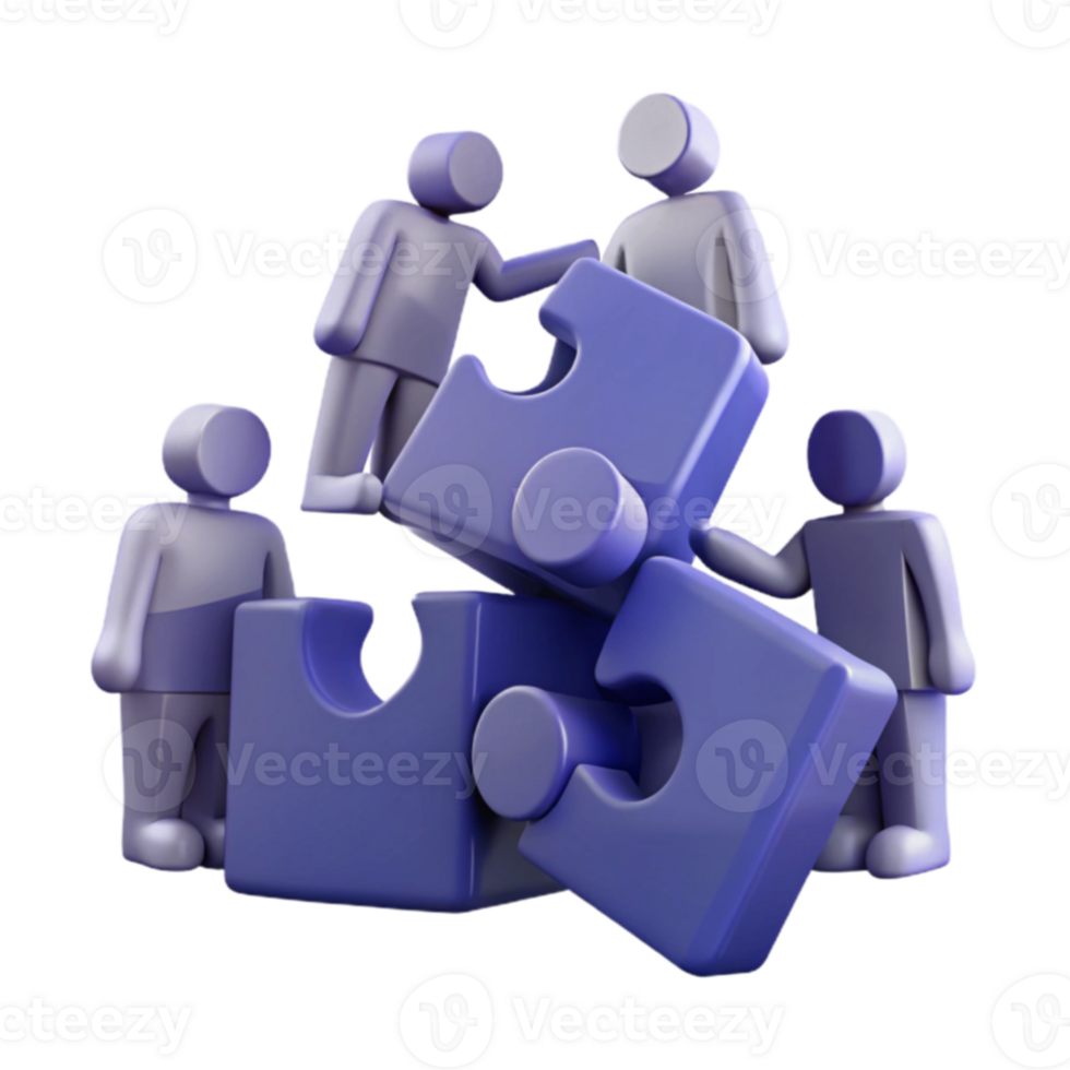 Teamwork Puzzle Success png