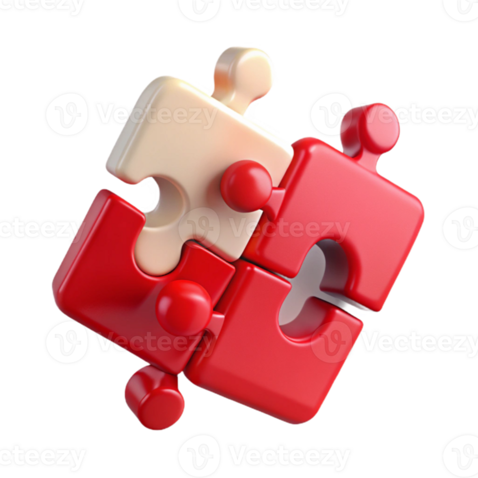 Connecting Pieces Puzzle Solution png