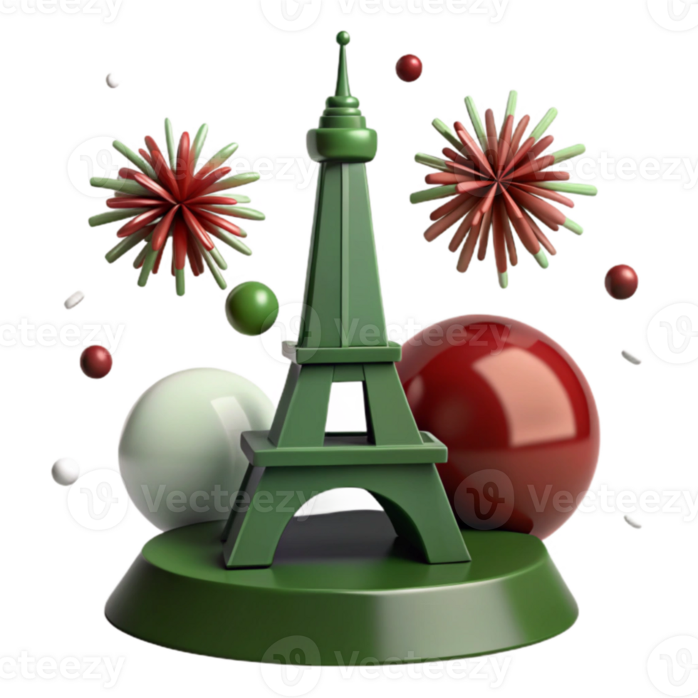Eiffel Tower 3D Render png