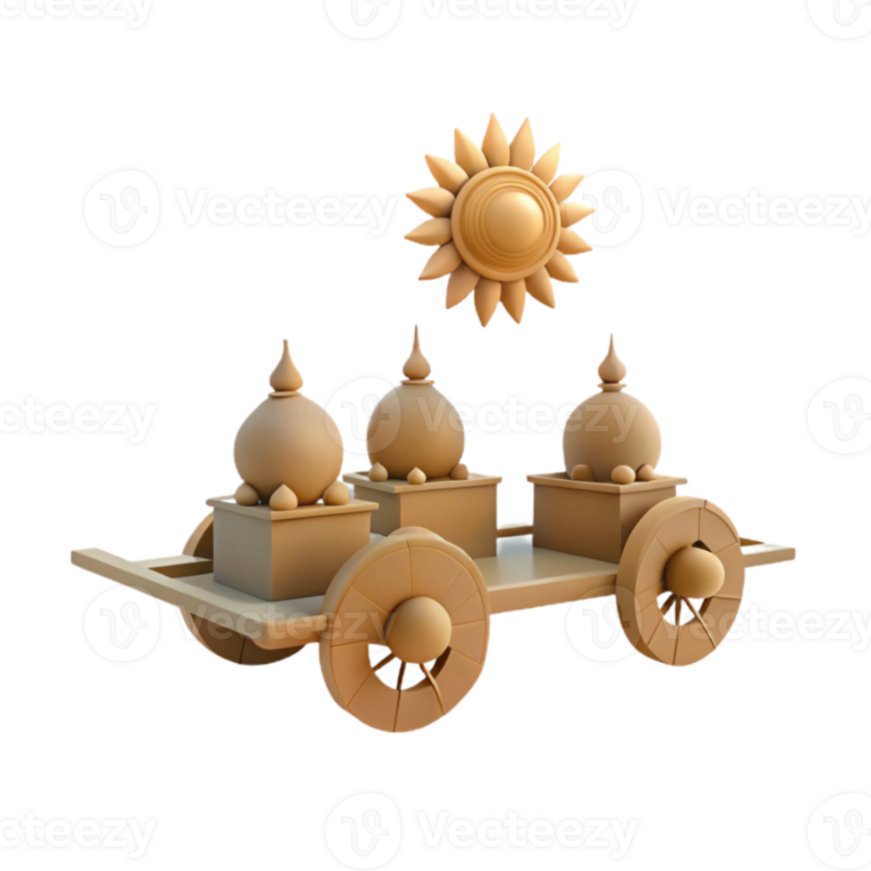 Sun Cart 3D Model png