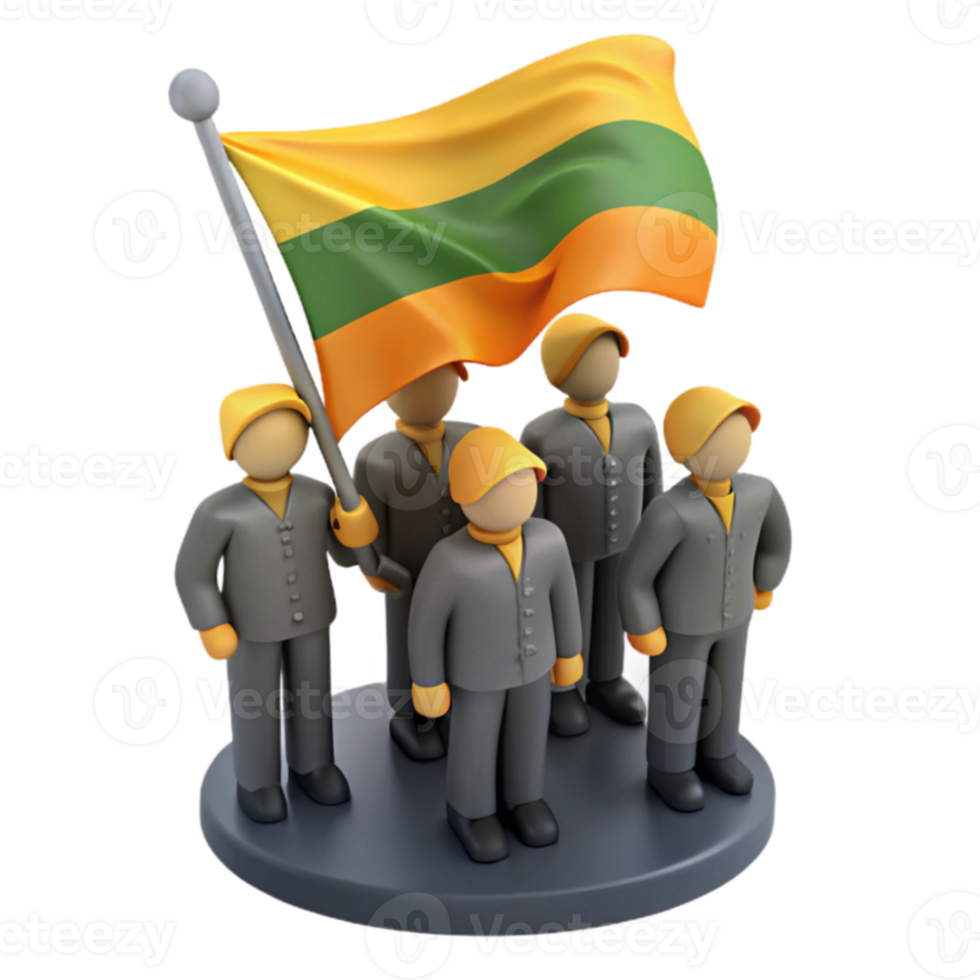 Team Holding Flag png