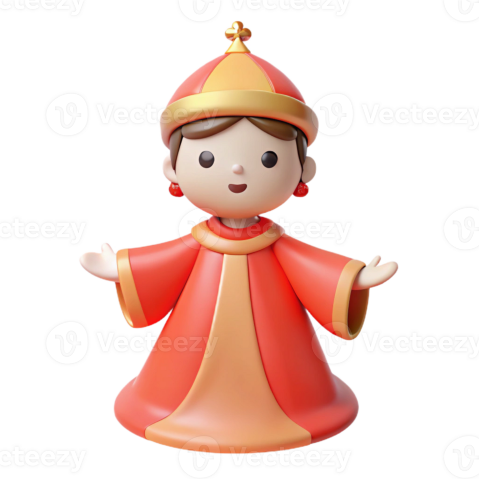 3D Cartoon King Character png