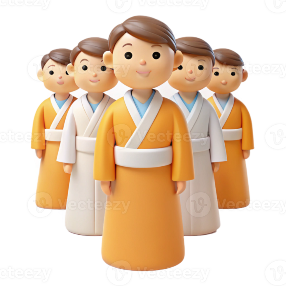 Teamwork Unity Togetherness 3D Characters png