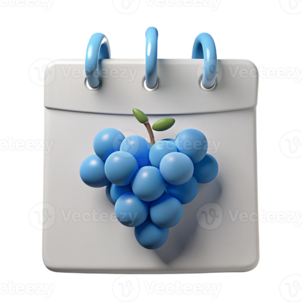Calendar with Grapes png