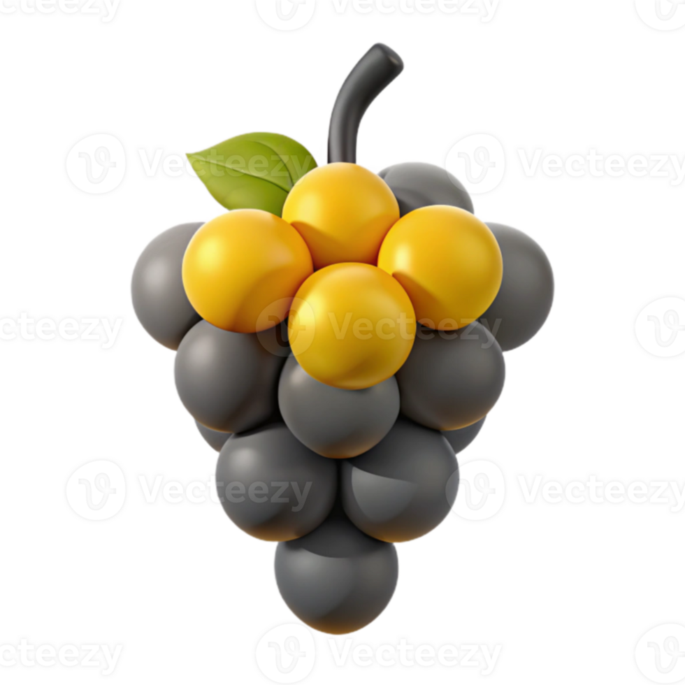 3D Rendered Grapes png