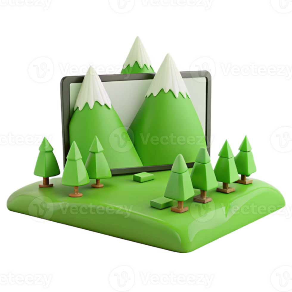 Mountain View on Screen png