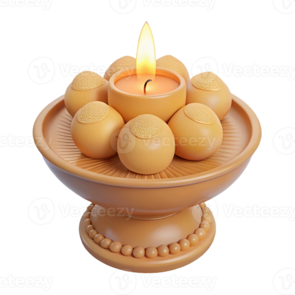 Candle Holder with Ornate Base png