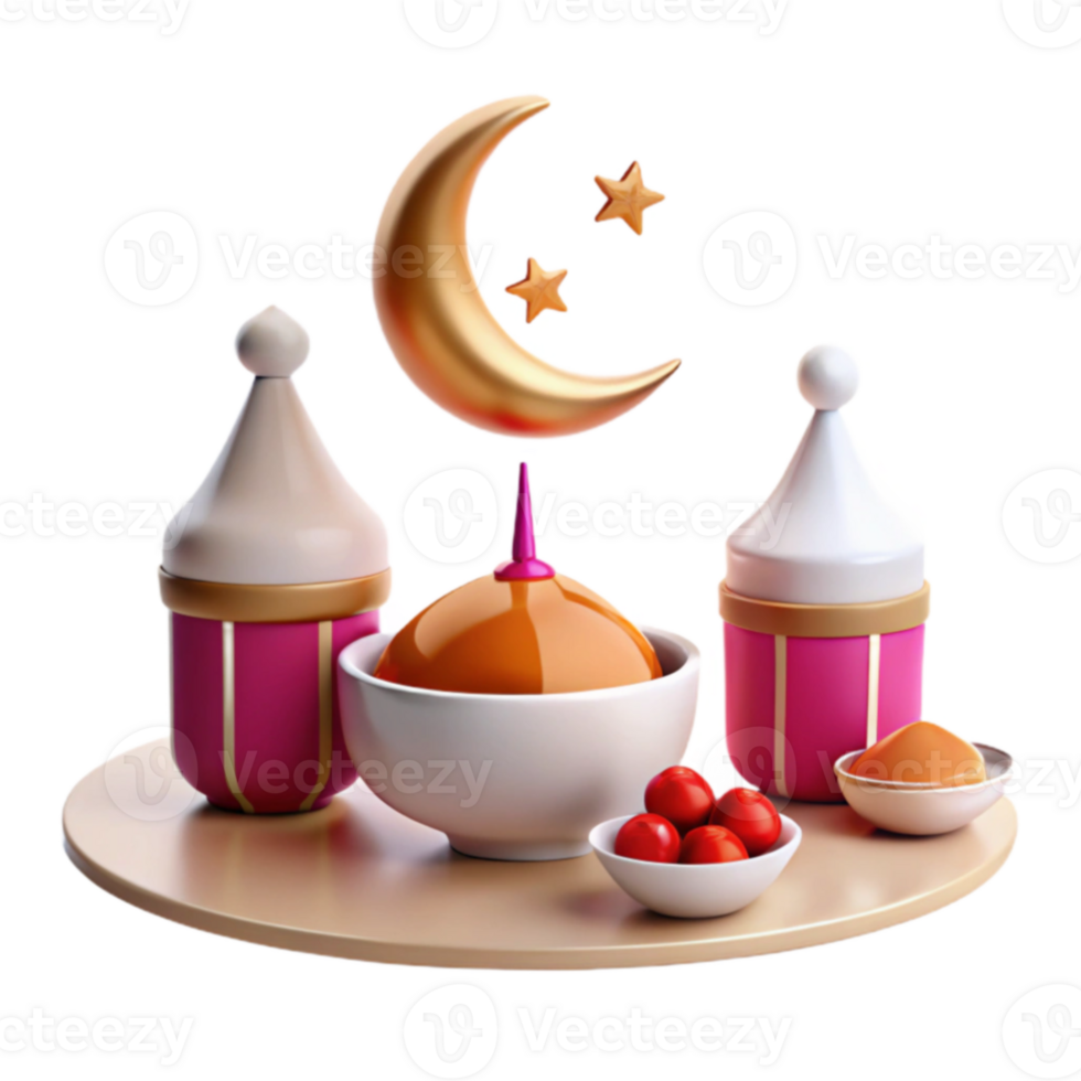 Crescent Moon Stars Festive Decor png