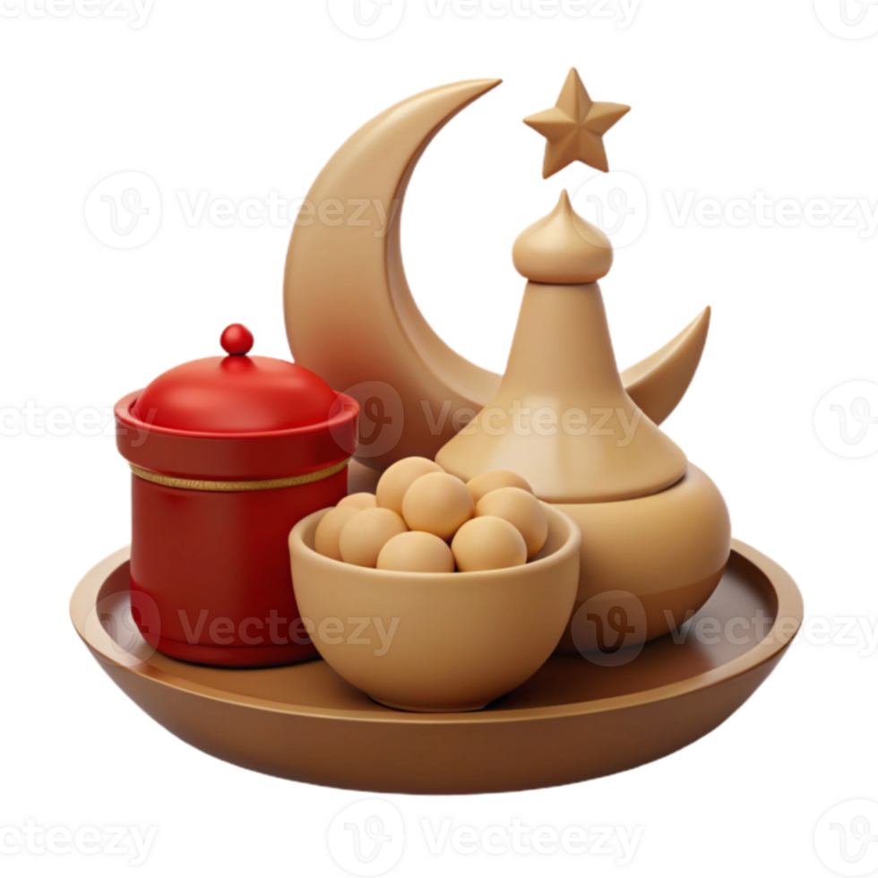 Crescent Moon Star Festive Tray png