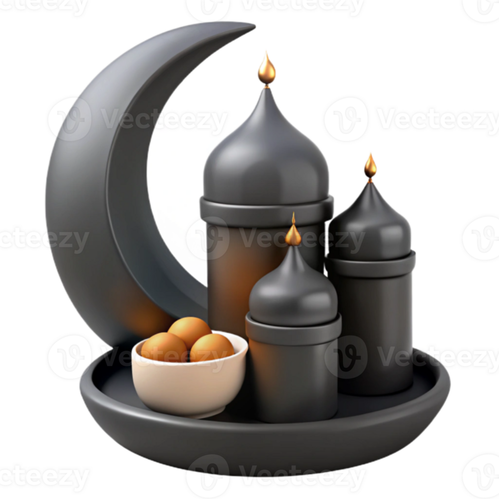 Crescent Moon Domes with Bowl png