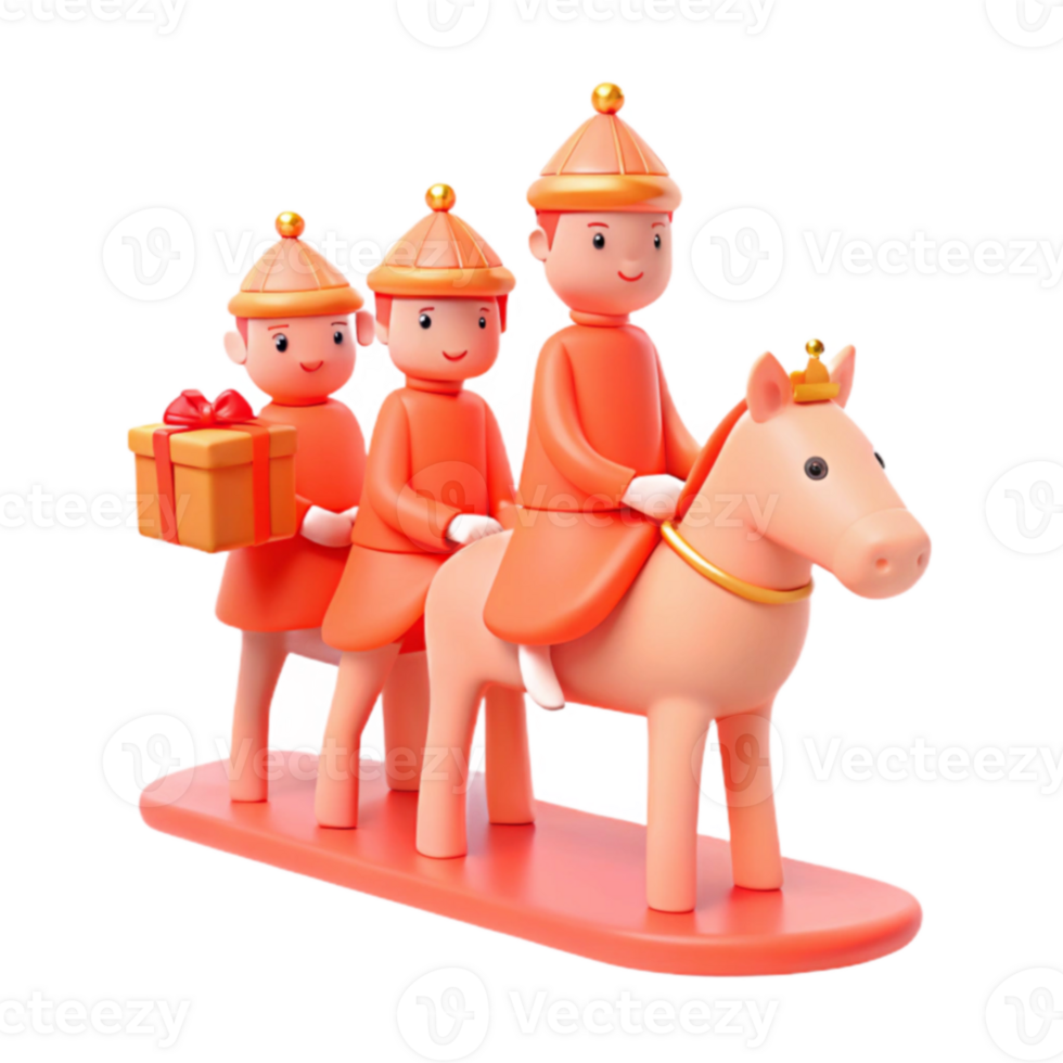Three Wise Men on Horse png