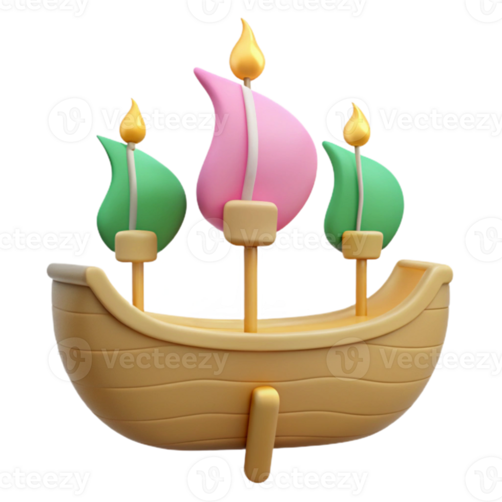 Cute Cartoon Wooden Boat png