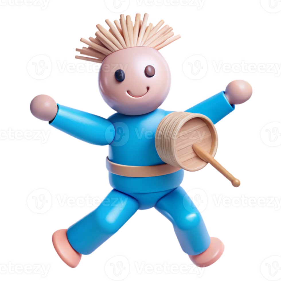 Cheerful 3D Cartoon Character png
