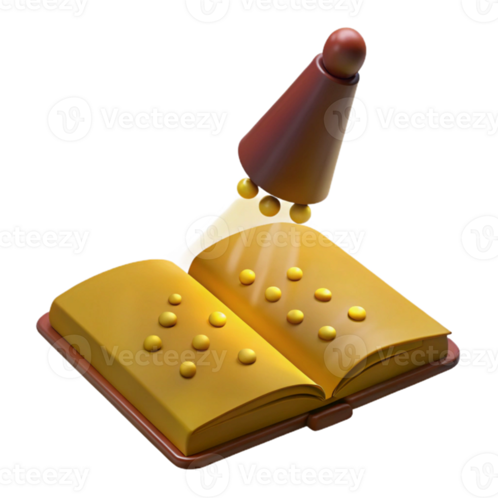 3D Book with Gold Dots png