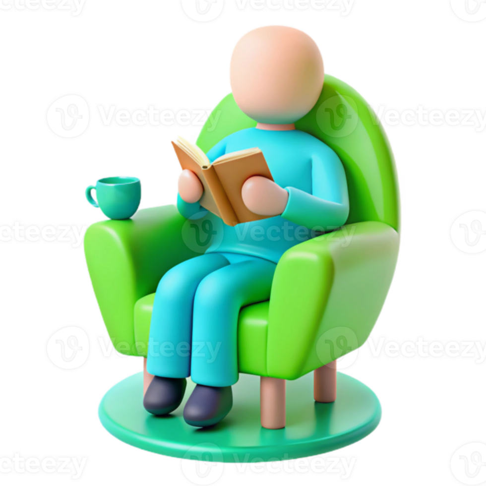 Relaxing with a Book png