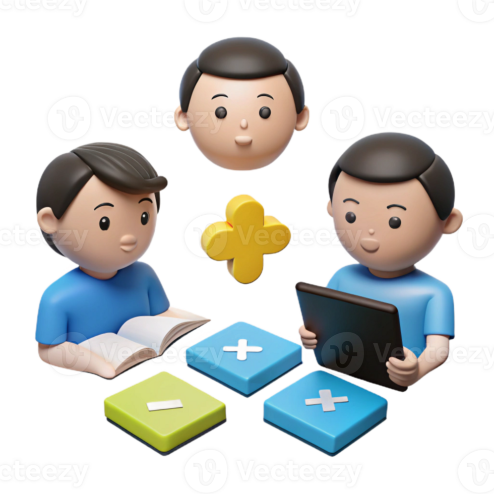 Collaborative Learning Books Tablets png