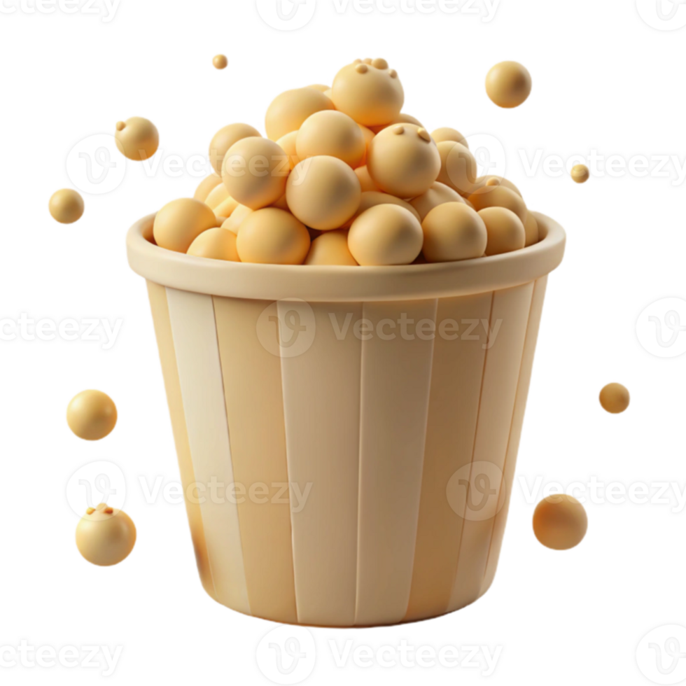 Popcorn Bucket 3D Render png