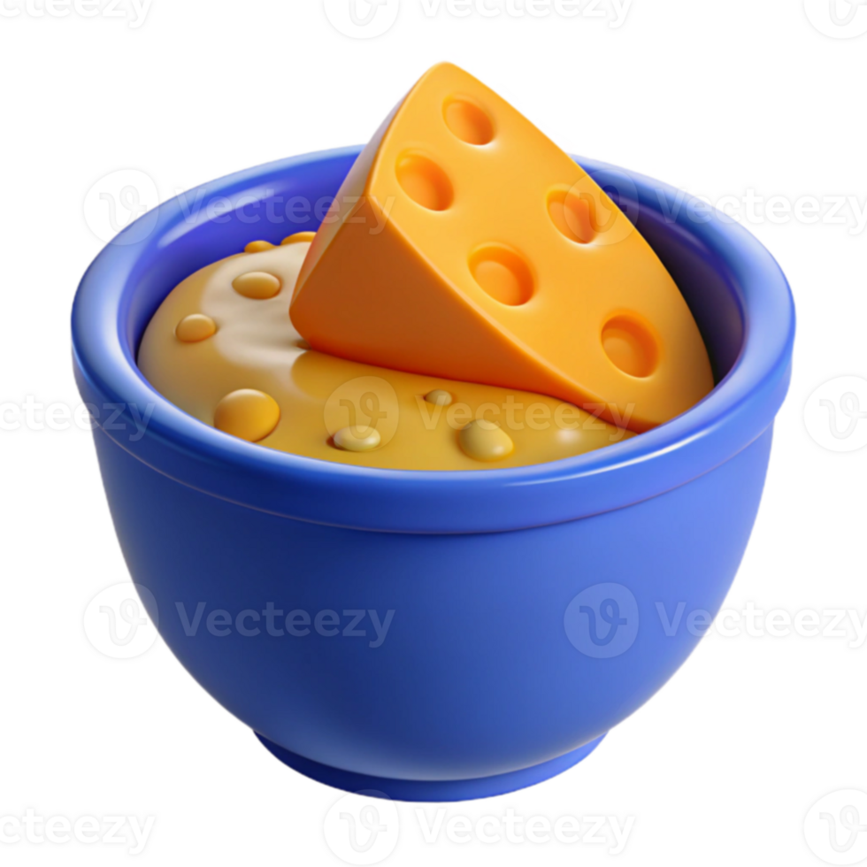 Cheesy Dip in Blue Bowl png