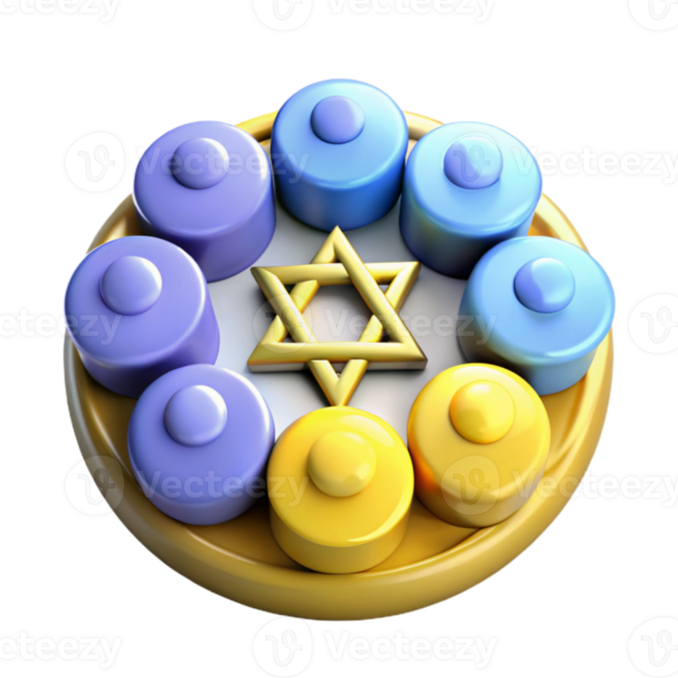 Star of David with Candles png