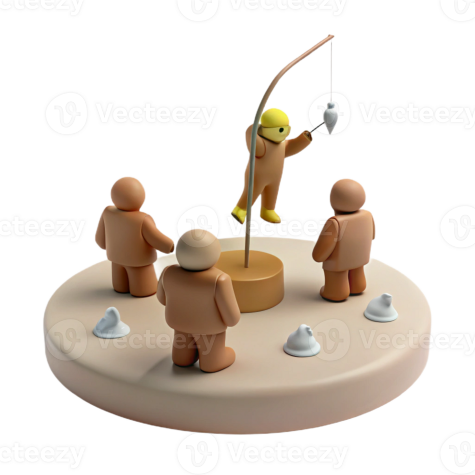 3D Render of Figures and Pendulum png