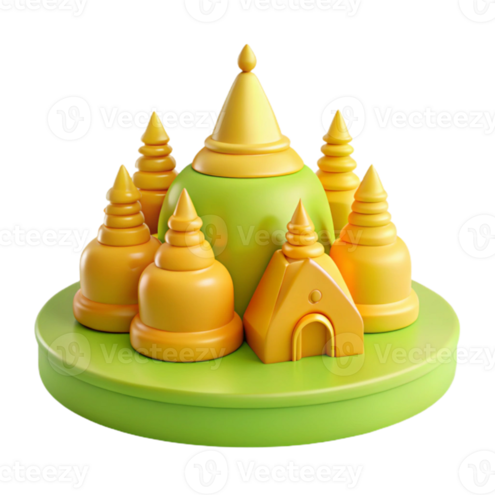 3D Rendered Temple Illustration png