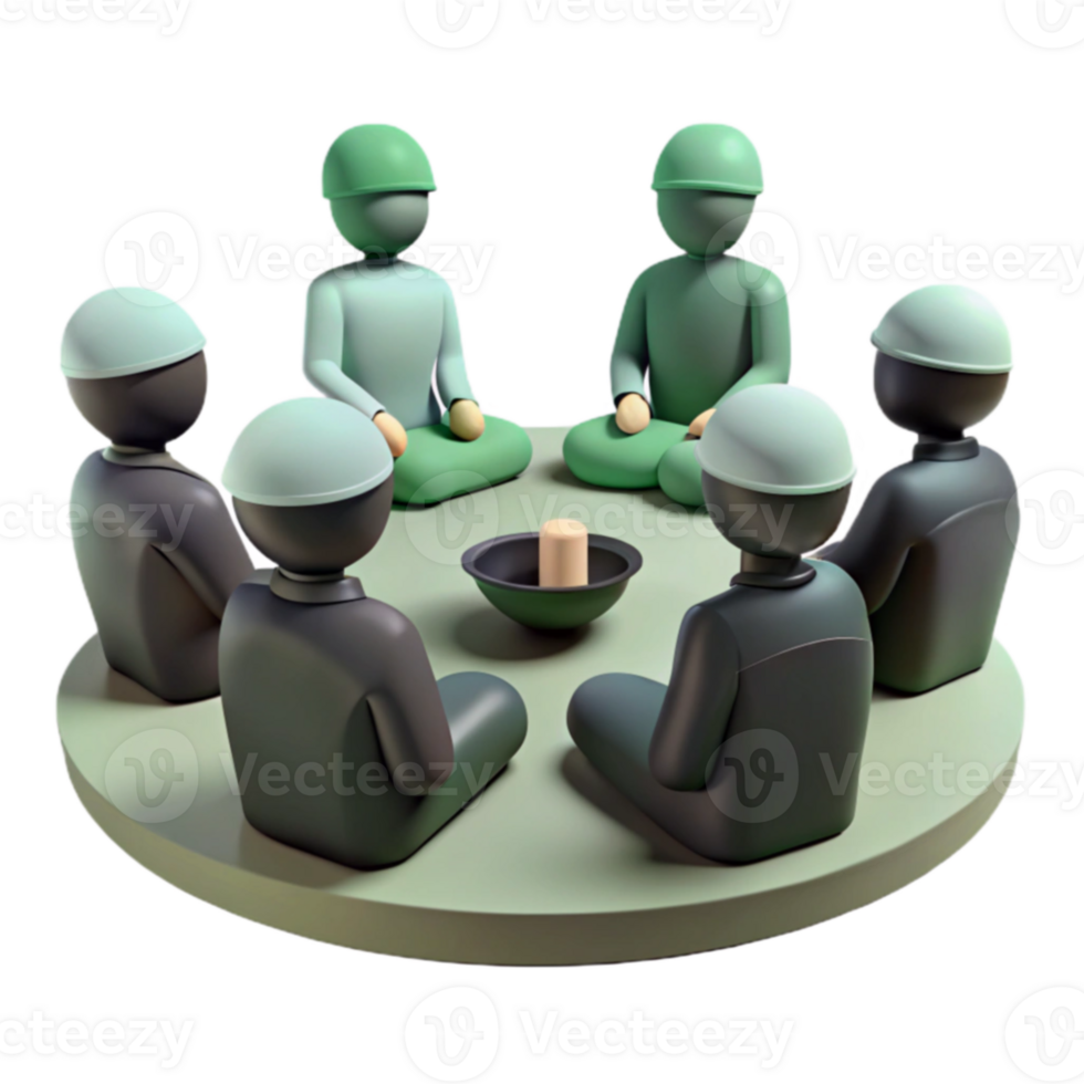 Group of People Sitting in a Circle png
