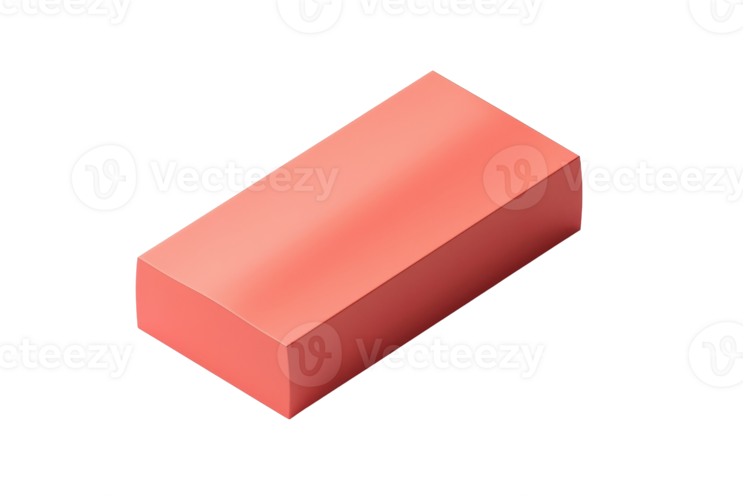 A single, red rectangular brick isolated on a transparent background. Perfect for construction, DIY, and building concept images. png