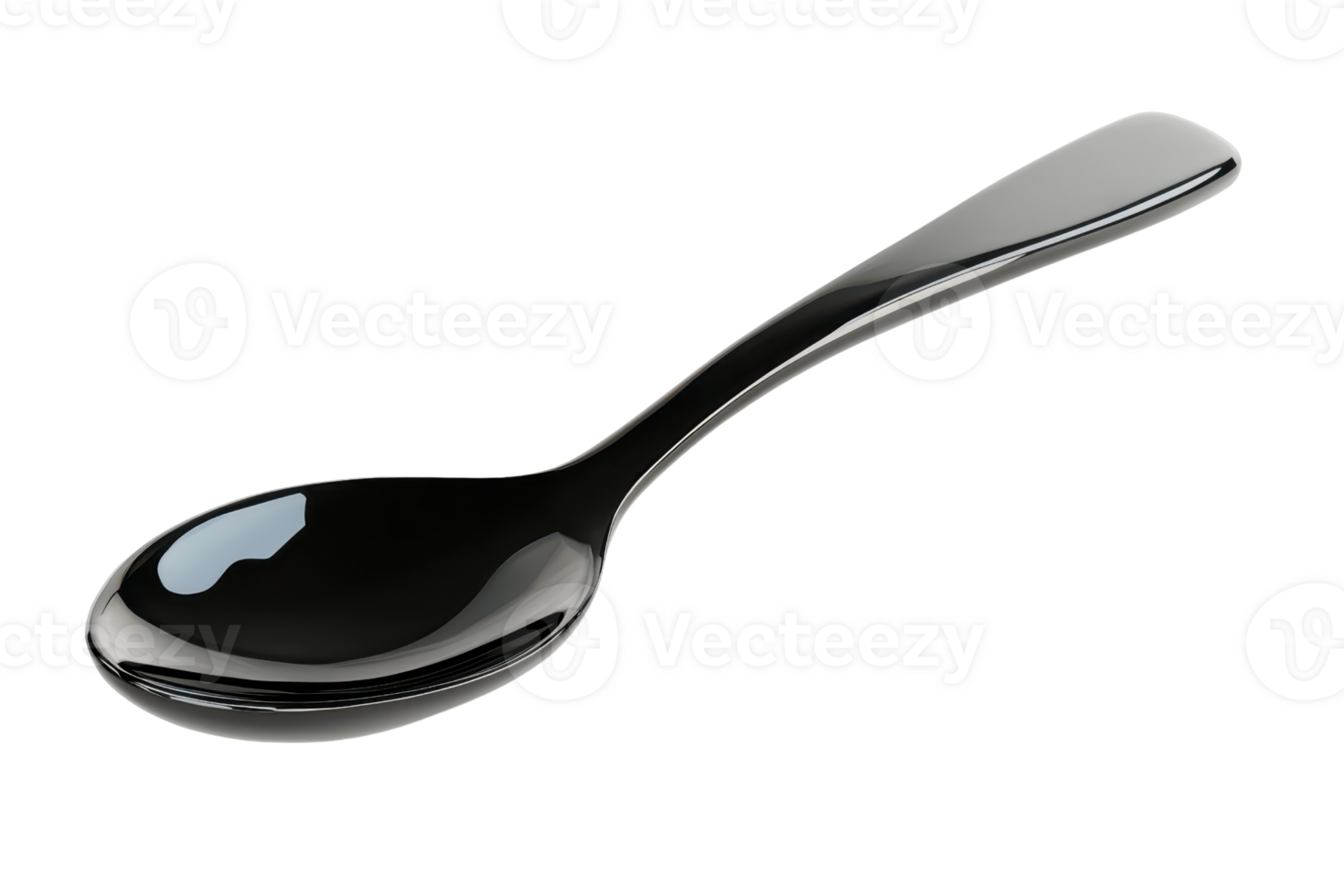 A sleek, shiny silver spoon isolated on a transparent background. perfect for kitchen, culinary, or restaurant stock imagery. png