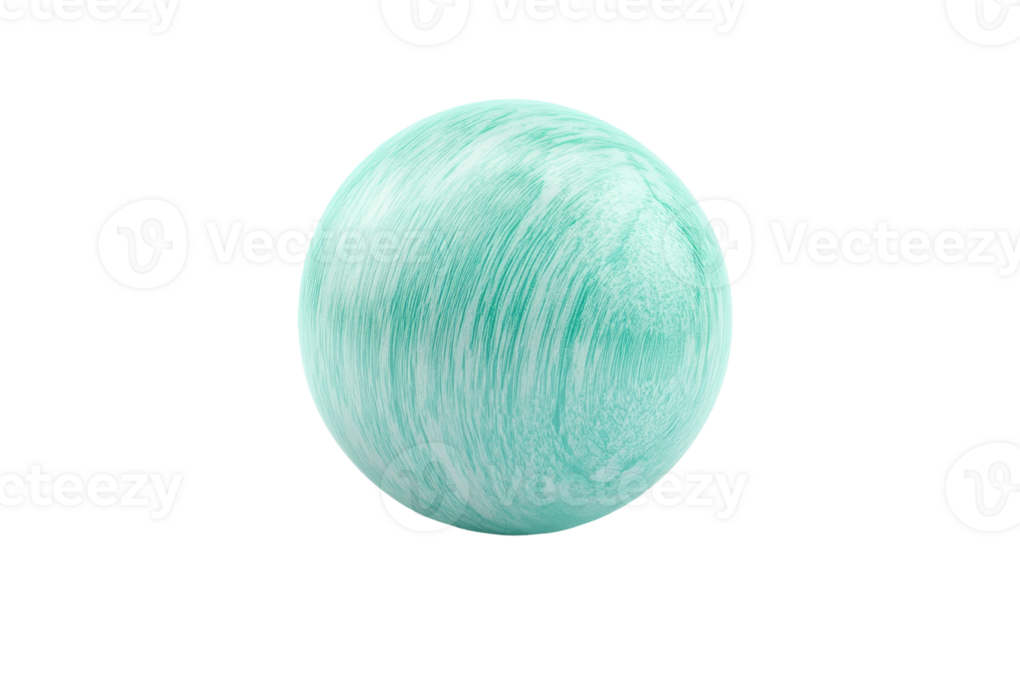 Beautiful abstract turquoise marble sphere isolated on transparent background. unique artistic design, perfect for creative projects. png