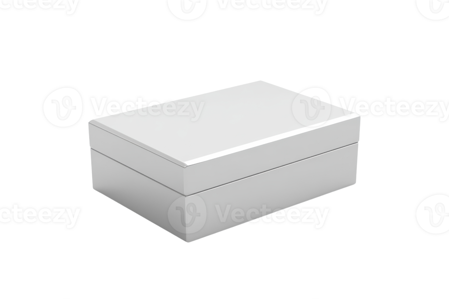 Minimalistic white rectangular box with lid, perfect for packaging, gift, storage, and organization needs in a clean, modern style. png